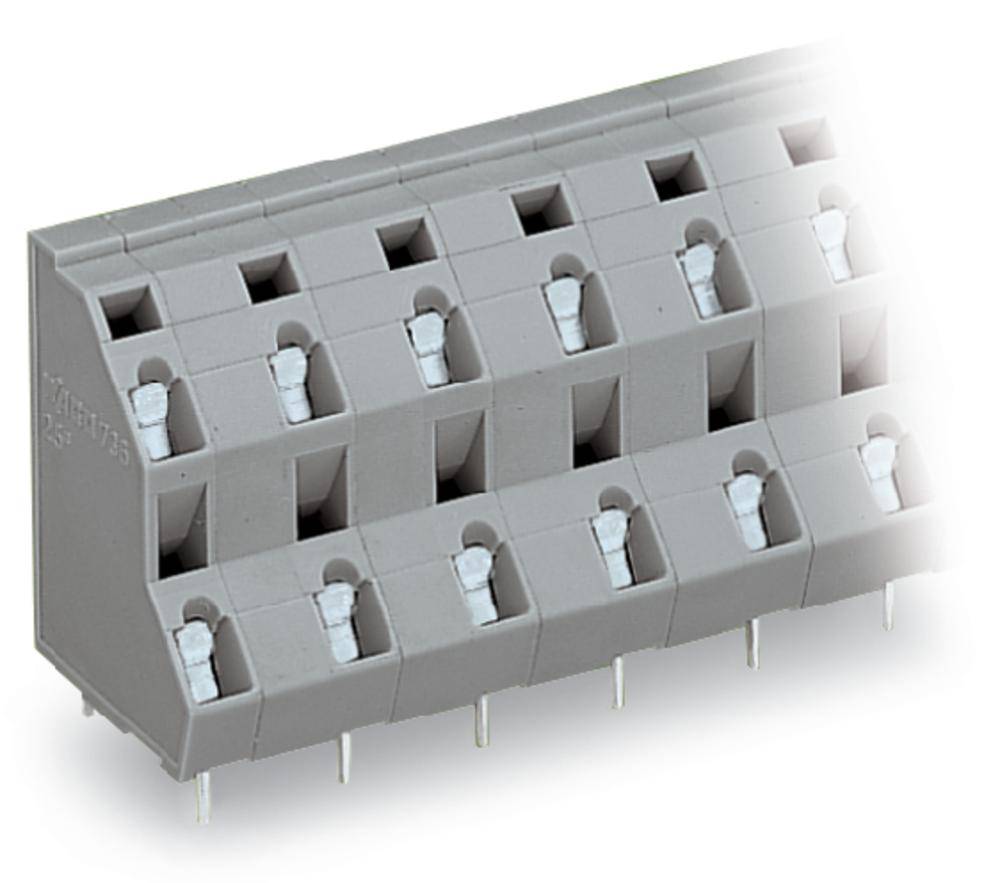WAGO 736-704 Doppelstockklemme 2.50 mm² Polzahl 8 Grau 49 St.