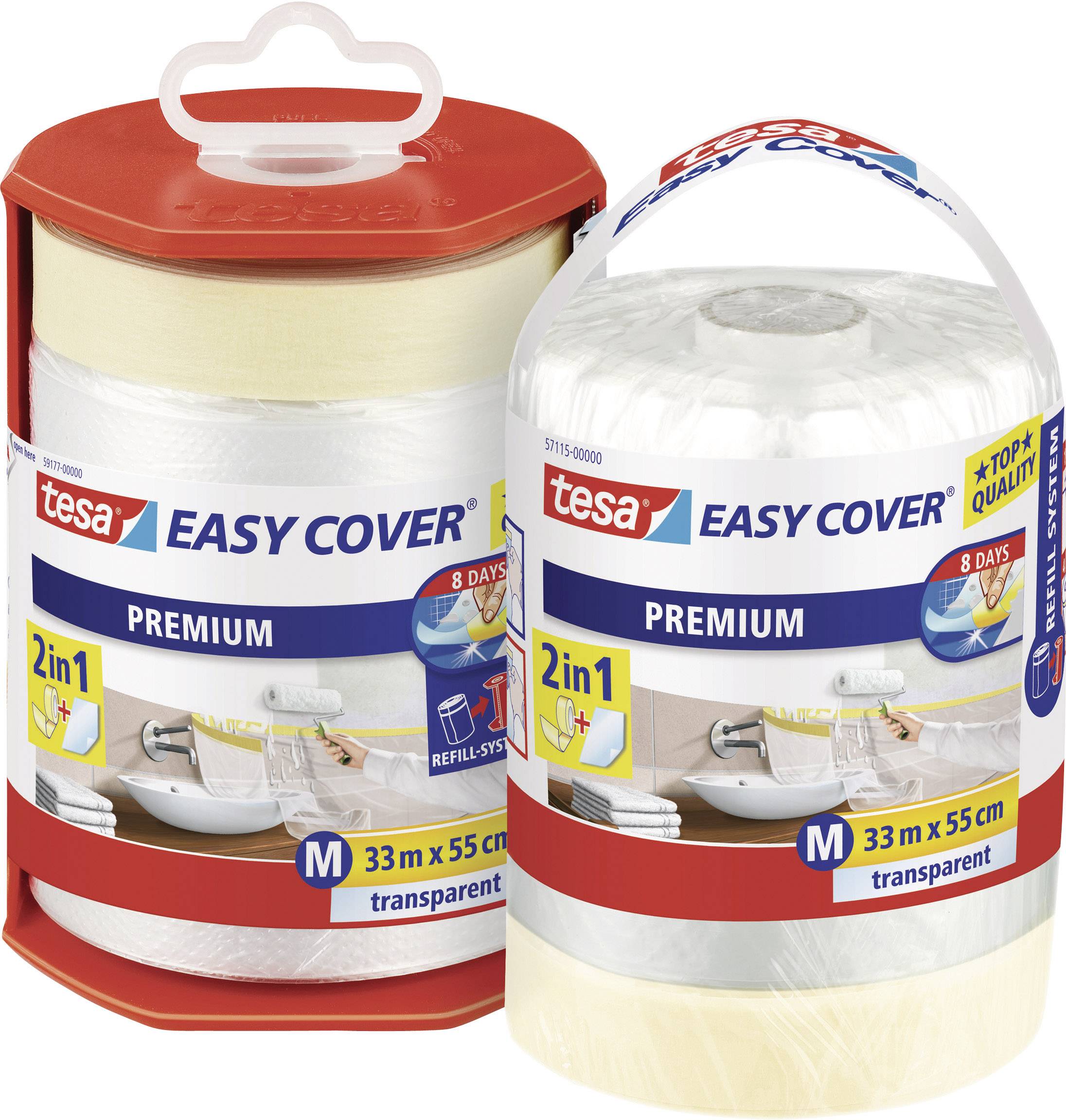 tesa PREMIUM 59177-00003-03 Abdeckfolie tesa Easy Cover® Transparent (L x B) 33 m x 55 cm 1 St.