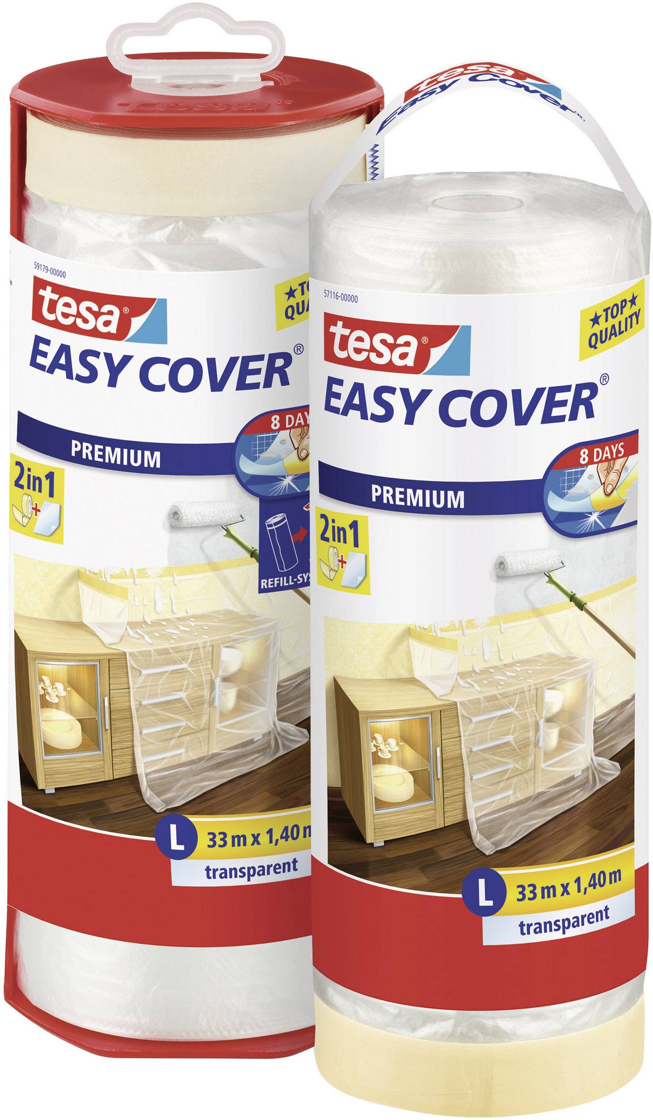 TESA PREMIUM 59179-00003-02 Abdeckfolie Easy Cover® Transparent (L x B) 33 m x 1.4 m 1 St.