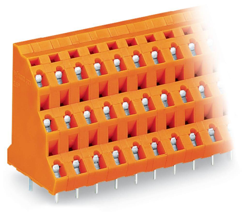 WAGO 737-666 Dreistockklemme 2.50 mm² Polzahl 48 Orange 8 St.
