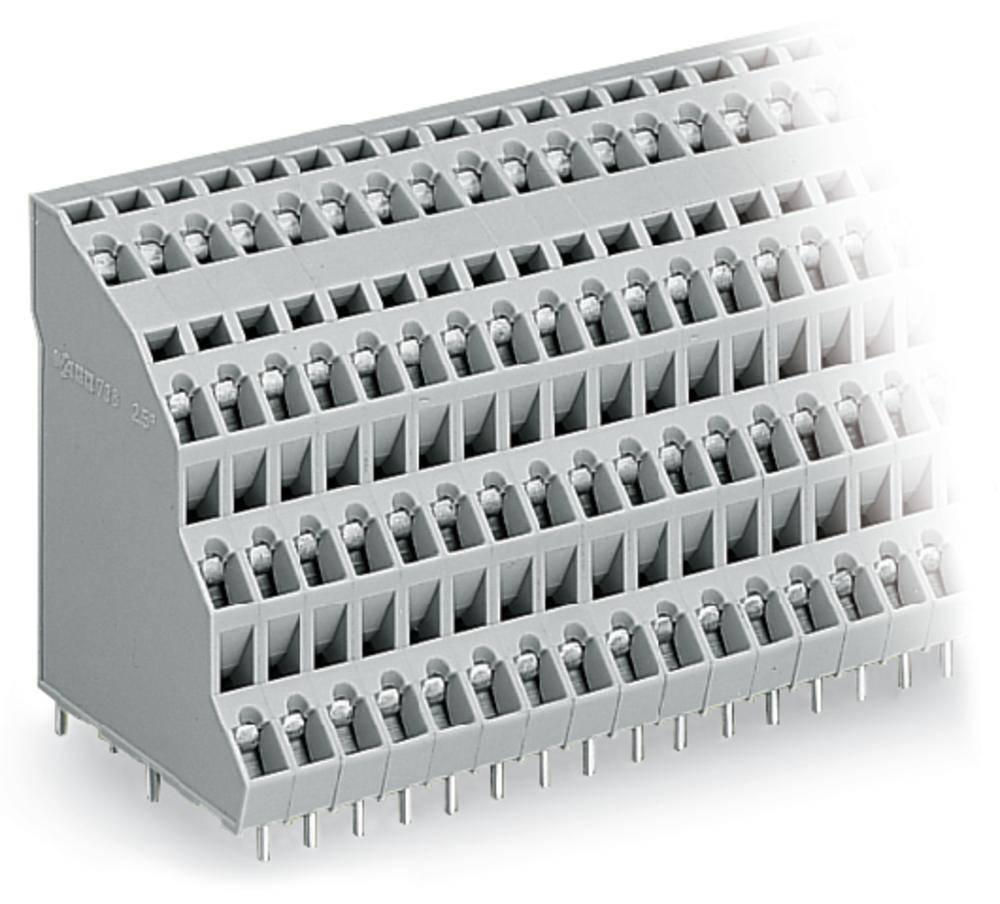 WAGO 738-204 Vierstockklemme 2.50 mm² Polzahl 16 Grau 36 St.