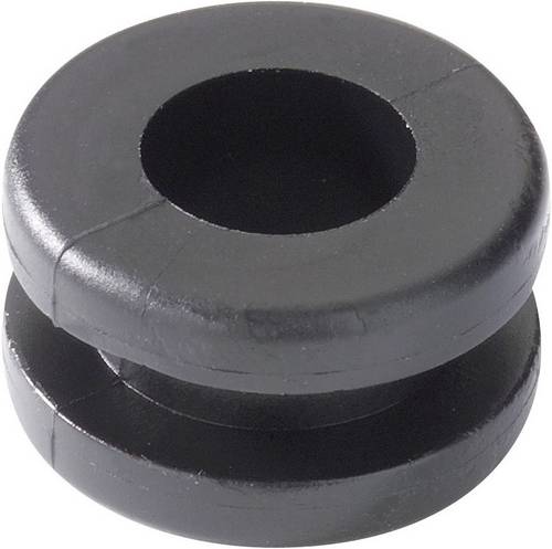 HellermannTyton HV1302-PVC-BK-M1 Kabeldurchführung Klemm-Ø (max.) 8 mm Plattenstärke (max.) 3 mm P
