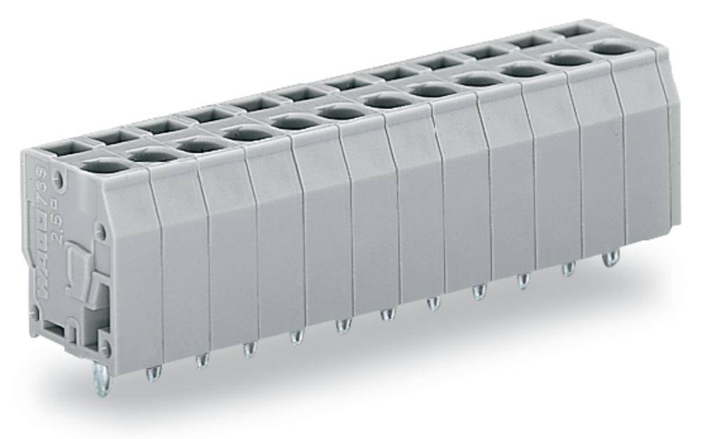 WAGO 739-105/100-000 Federkraftklemmblock 2.50 mm² Polzahl (num) 5 Grau 180 St.