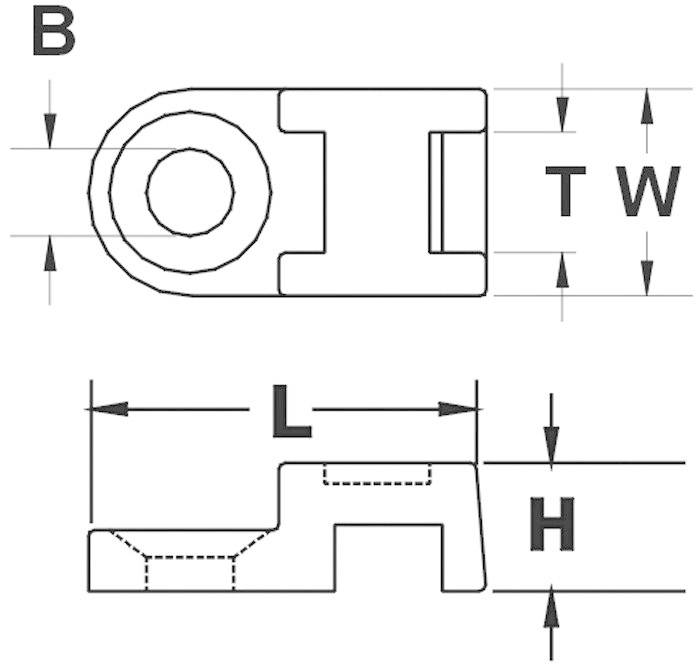 TRU Components TC-HC0R203 Befestigungssockel schraubbar 1593054 Bündel-Ø-Bereich 9mm (max) Weiß