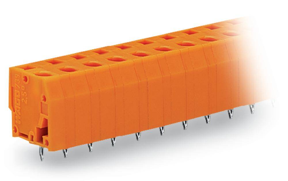 WAGO 739-236/100-000 Federkraftklemmblock 2.50 mm² Polzahl (num) 6 Orange 100 St.