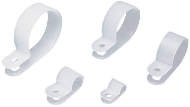TRU Components TC-UC0203 Befestigungsschelle schraubbar 1593062 Bündel-Ø-Bereich 3mm (max) Weiß