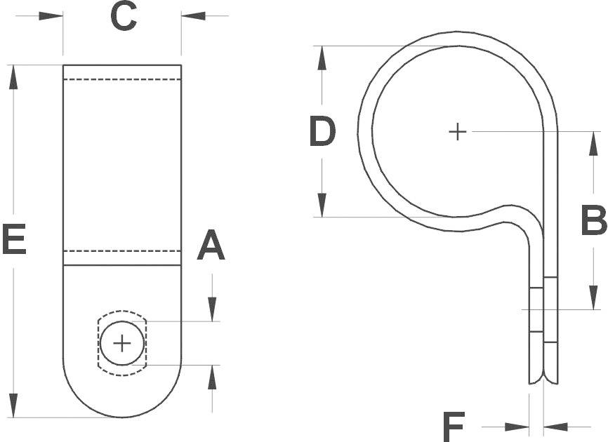 TRU Components TC-UC6203 Befestigungsschelle schraubbar 1593069 Bündel-Ø-Bereich 25.40mm (max) Weiß