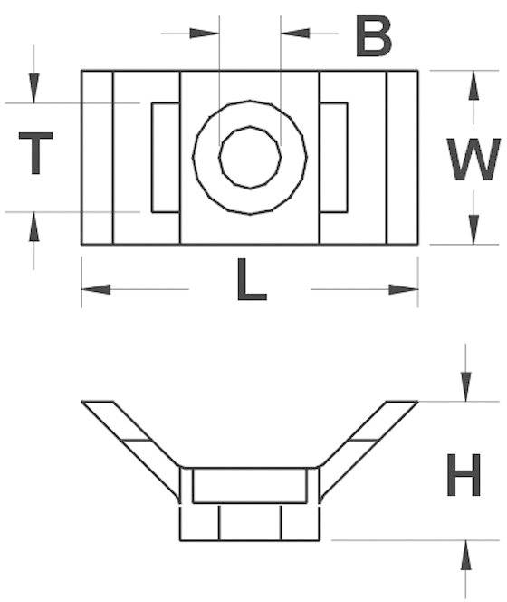 TRU Components HC4 Befestigungssockel schraubbar 28530c83 Weiß