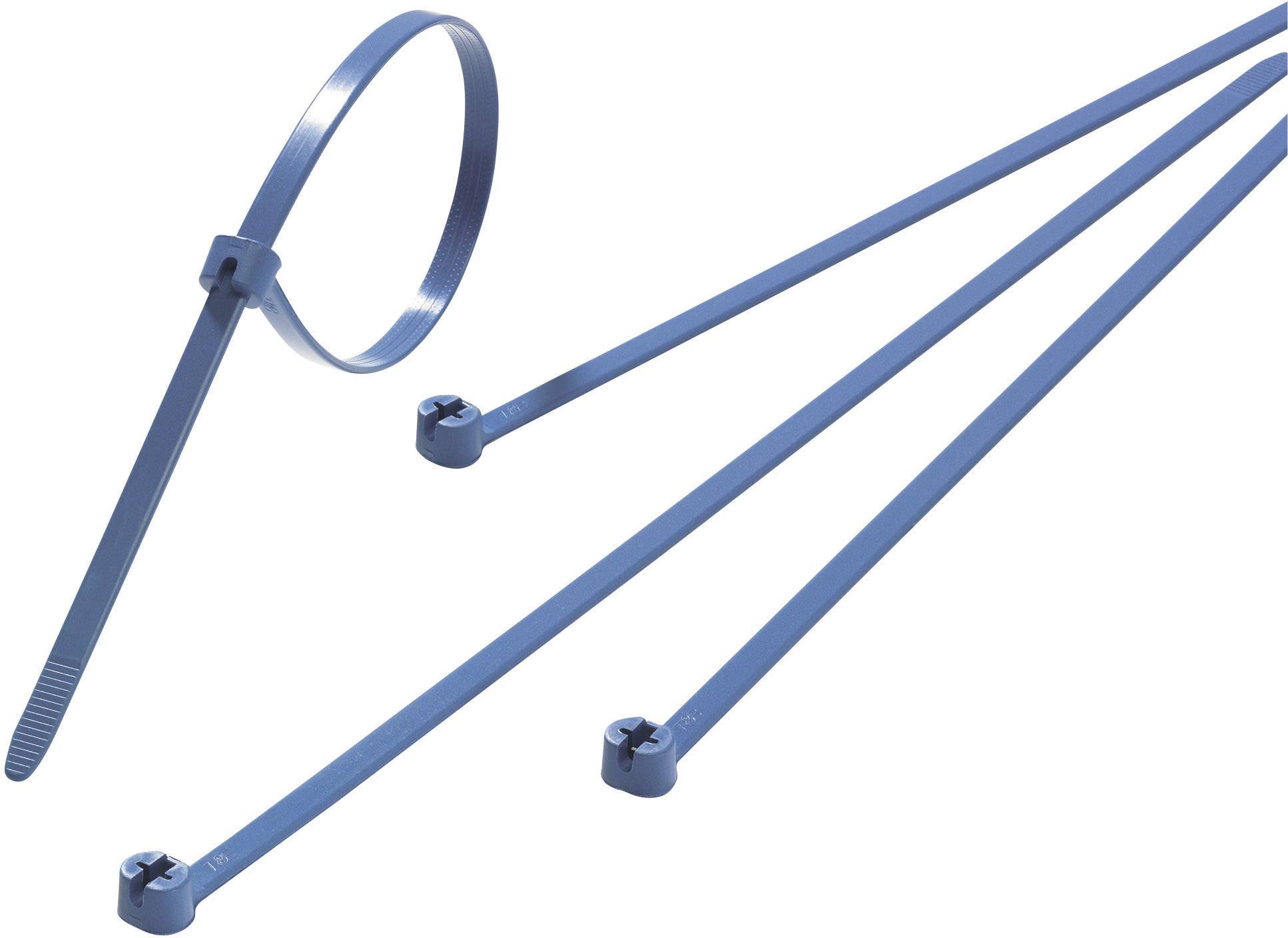 ABB TY528M-NDT TY528M-NDT Kabelbinder 360mm 4.80mm Blau mit Metallzunge 100St.