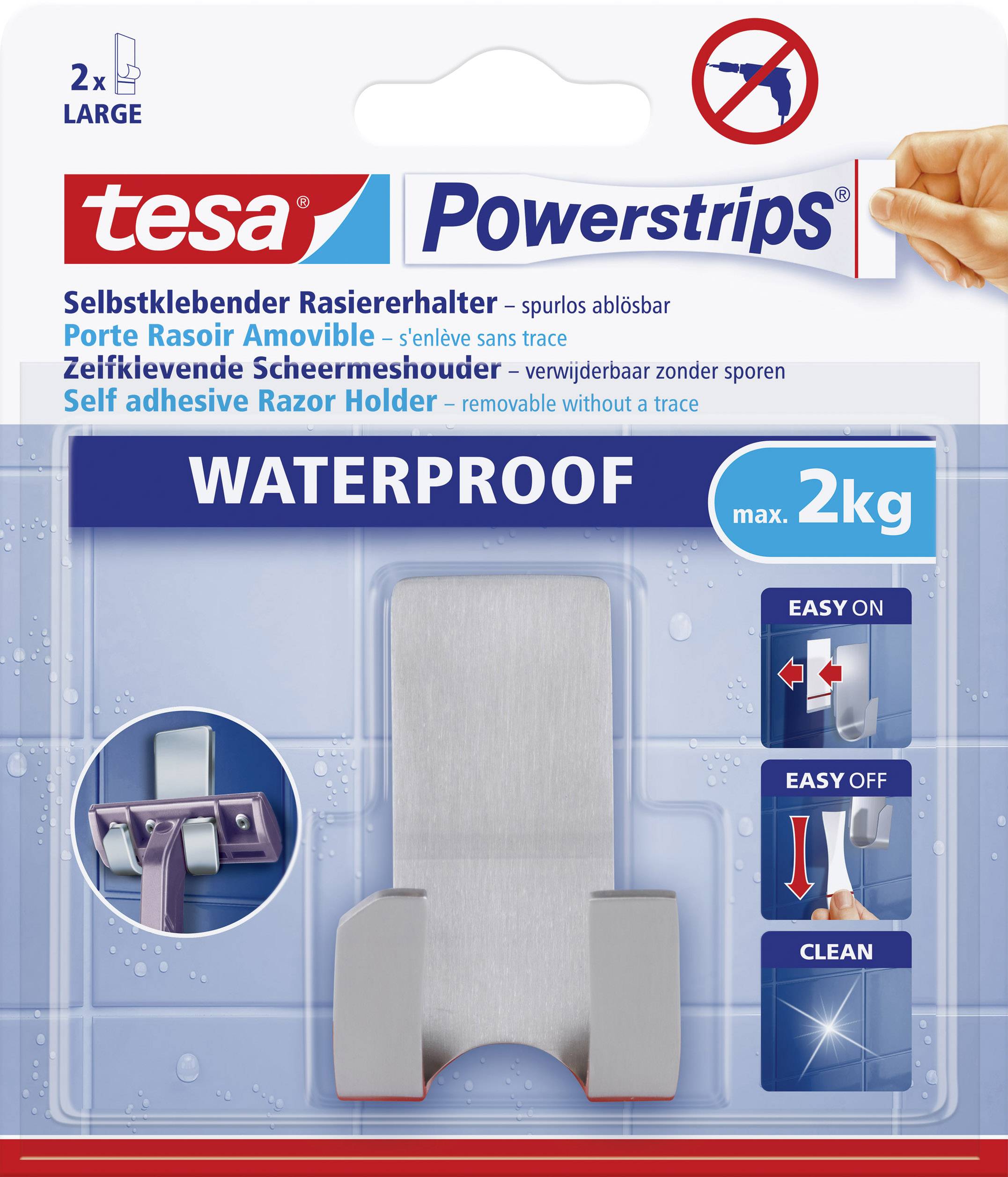 1 St. tesa 59709 tesa Powerstrips® Waterproof Rasiererhalter Metall Inhalt 