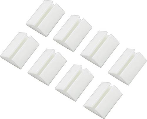 TRU Components Kabelhalter selbstklebend 1571994 Bündel-Ø-Bereich 2.50 bis 3.50 mm Weiß 8 St.