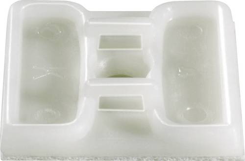 TRU Components TC-HC103203 Befestigungssockel selbstklebend 1593046 Bündel-Ø-Bereich 4.80mm (max) 4fach einfädeln Transparent
