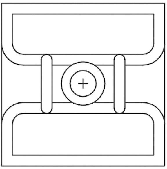 TRU Components TC-HCR103203 Befestigungssockel selbstklebend 1593047 Bündel-Ø-Bereich 4.40mm (max) 4fach einfädeln Schwarz