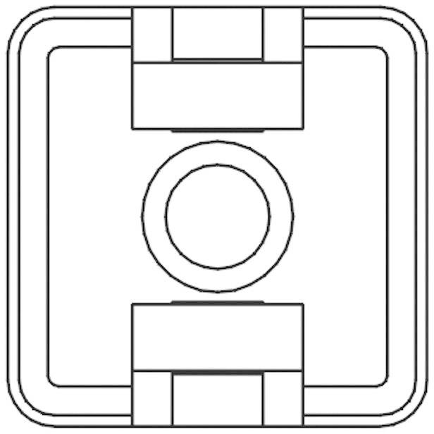 TRU COMPONENTS TC-HC18T203 Befestigungssockel selbstklebend 1593048 Bündel-Ø-Bereich 7 mm (max) 4fach einfädeln Transparent 1 St.