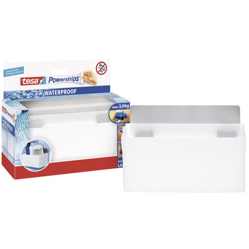 TESA 59711 Powerstrips® Waterproof Regal Zoom Weiß, Metall Inhalt: 1 St.