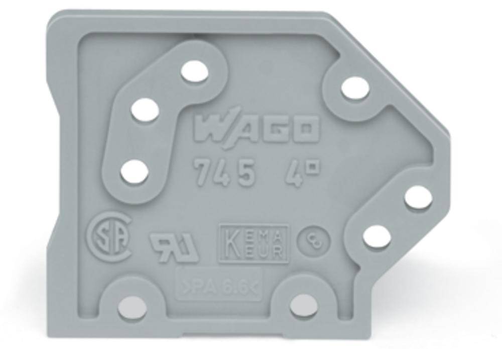 WAGO 745-100 Abschlussplatte Grau 100 St.