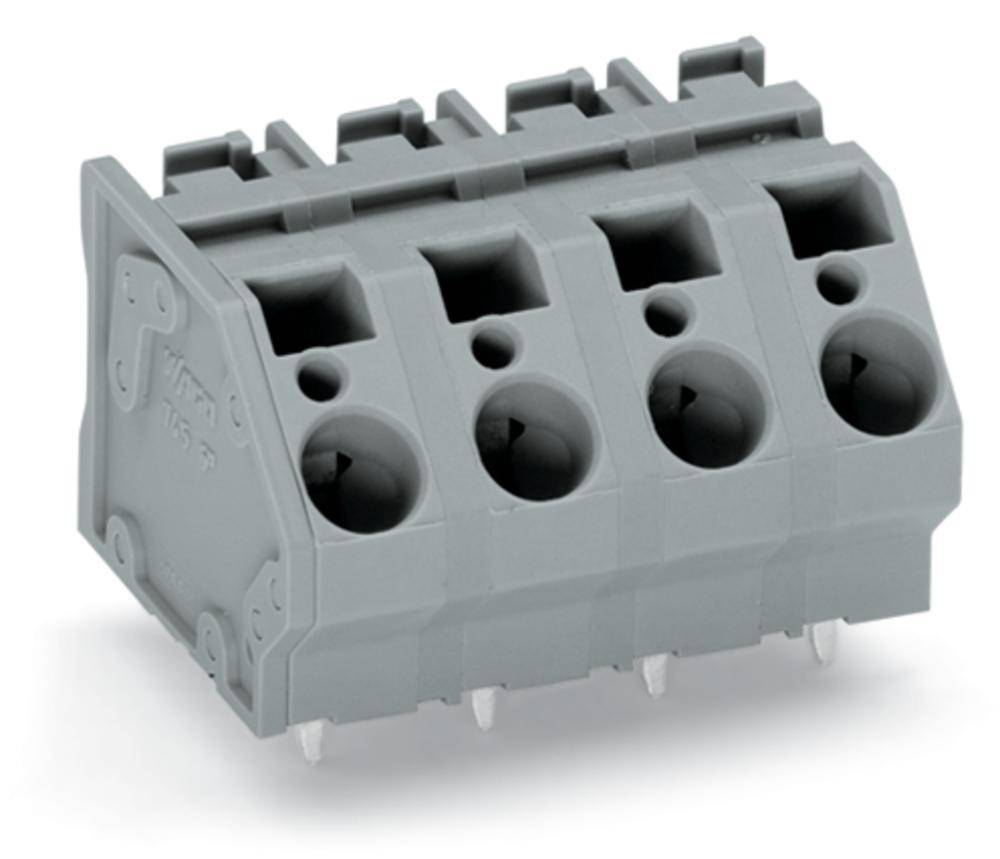 WAGO 745-1353 Federkraftklemmblock 6.00 mm² Polzahl 3 Grau 72 St.