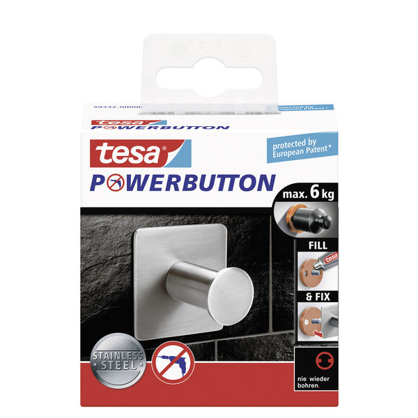 TESA 59332 tesa® Powerbutton Classic (B x H) 45mm x 45mm Inhalt: 1St.