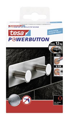 59333 tesa® Powerbutton Classic (B x H x T) 109 x 45 x 31mm Inhalt: 1St.