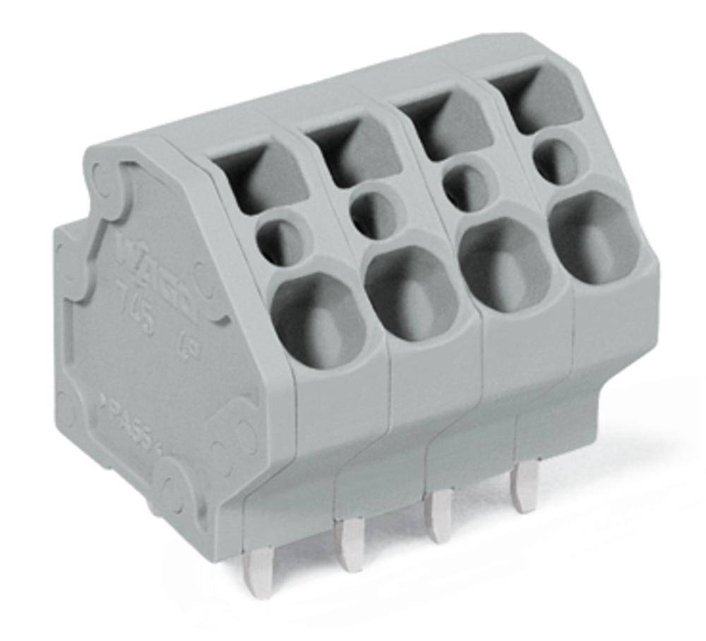 WAGO 745-3107 Federkraftklemmblock 4.00 mm² Polzahl 7 Grau 84 St.
