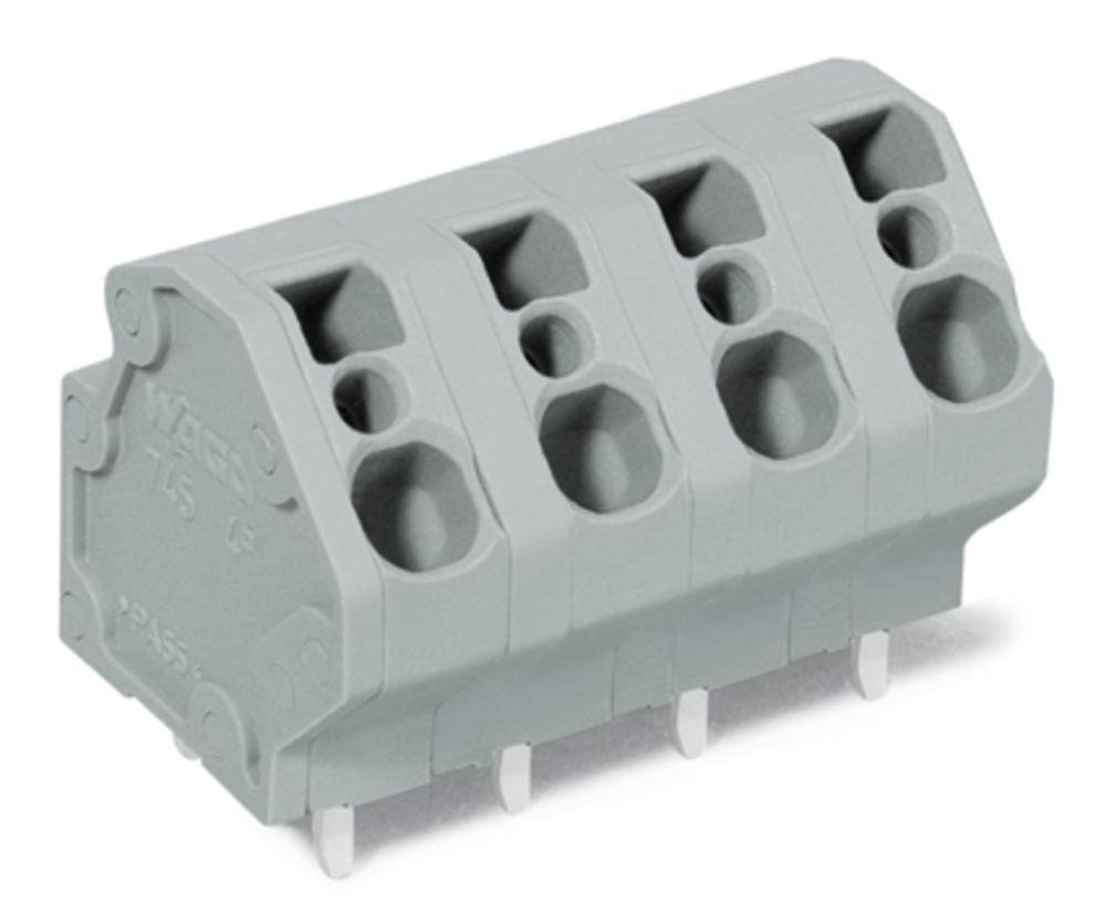 WAGO 745-3158 Federkraftklemmblock 4.00 mm² Polzahl 8 Grau 48 St.