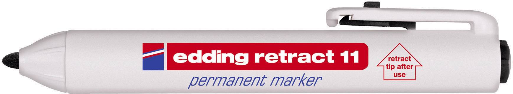 Edding edding retract 11 4161001 Permanentmarker Schwarz wasserfest: Ja