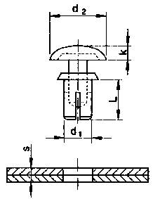 PB Fastener 409562 409562 Spreizniete Loch-Ø 6.05 mm Schwarz 1 St.
