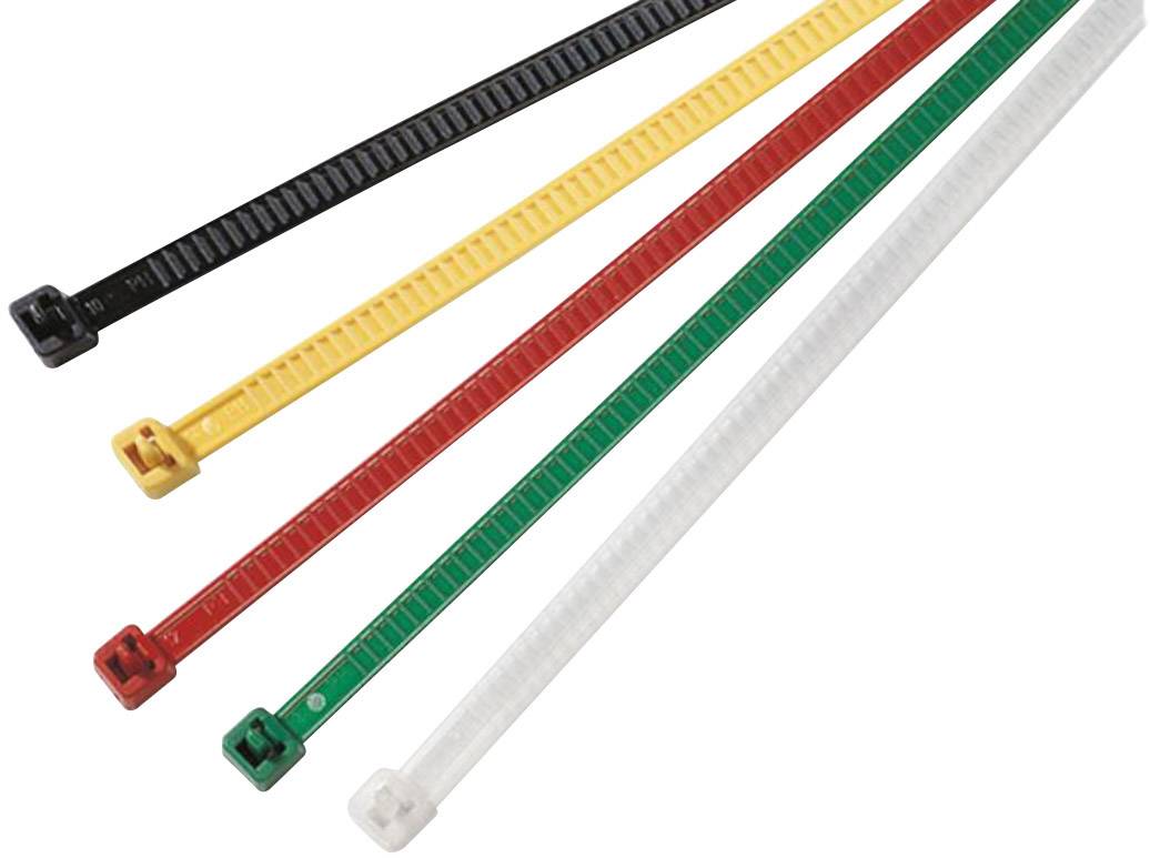 HellermannTyton 115-00004 LR55R-PA66-YE-Q1 Kabelbinder 196mm 4.80mm Gelb Lösbar, Hitzestabilisiert 25St.