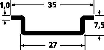 HellermannTyton DELTA3-ST-UNGEL-WC 181-47250 Hutschiene ungelocht Stahlblech 2000mm 1St.
