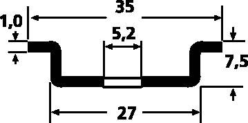 HellermannTyton DELTA-3F/BV 181-47061 Hutschiene gelocht Stahlblech 2000mm