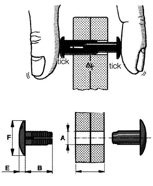 PB Fastener 096 0955 599 01-X 096 0955 599 01-X Spreizniete Loch-Ø 5.5mm Schwarz 10St.