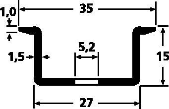 HellermannTyton DELTA3AF-ST-GEL-WC 181-47200 Hutschiene gelocht Stahlblech 2000mm 1St.