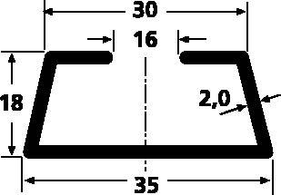 HellermannTyton DELTA-6/BV 181-47131 Hutschiene gelocht Stahlblech 2000mm 1St.