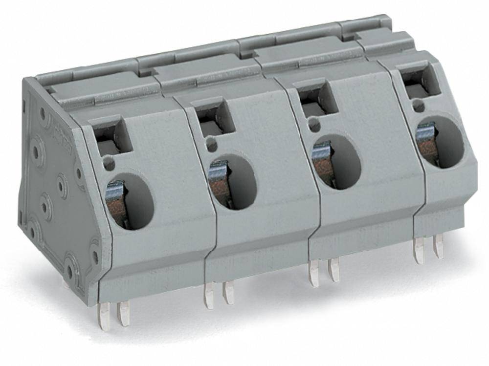 WAGO 745-654/006-000 Federkraftklemmblock 16.00 mm² Polzahl 4 Grau 12 St.