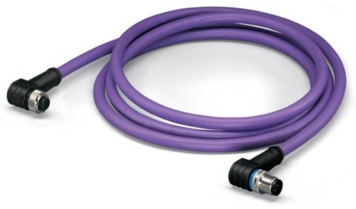 WAGO 756-1106/060-020 Sensor-/Aktor-Datensteckverbinder, konfektioniert M12 Stecker, gewinkelt, Buc