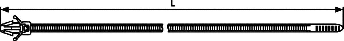 HellermannTyton 111-85729 T50RSFM-PA66-NA Kabelbinder 200mm 4.70mm Natur mit Spreizanker, Hitzestabilisiert
