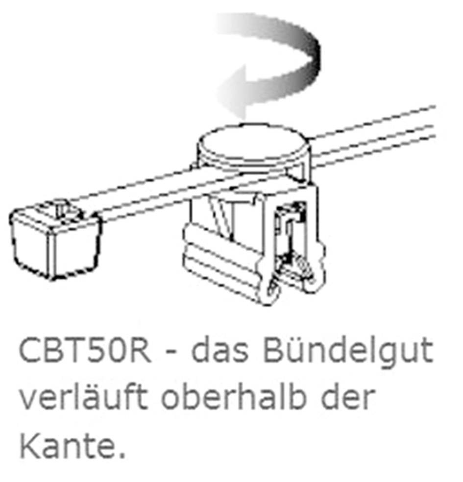 HellermannTyton 156-01601 CBTO50R-PA66-BK-D1 Kabelbinder 200mm 4.60mm Schwarz mit drehbarer Halterung