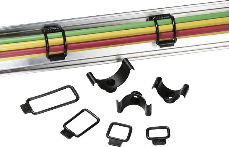 HellermannTyton C2-N66-BK-C1 Befestigungsschelle schraubbar 201-10020 Bündel-Ø-Bereich 11 mm (max) Schwarz 1 St.