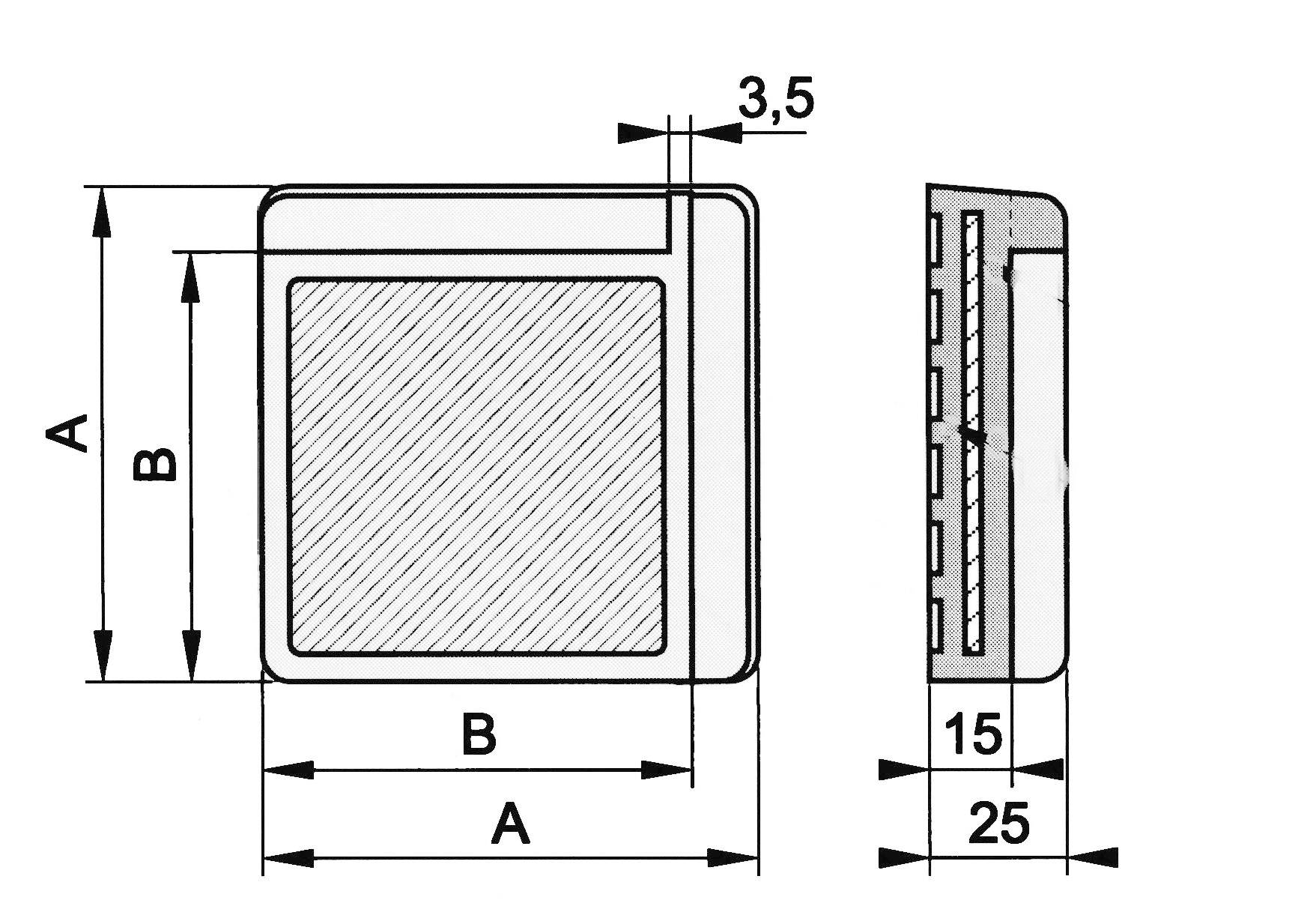 PB Fastener 121845 Dämpfungsecke Grau (L x B x H) 75 x 75 x 25mm 1St.