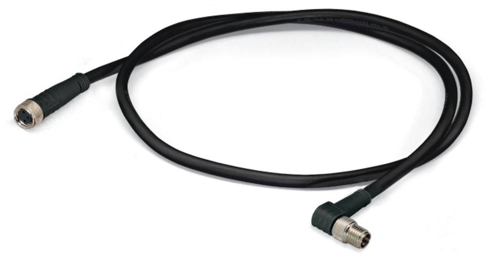 WAGO 756-5202/030-020 Sensor-/Aktor-Steckverbinder, konfektioniert M8 Stecker, gewinkelt, Buchse, g