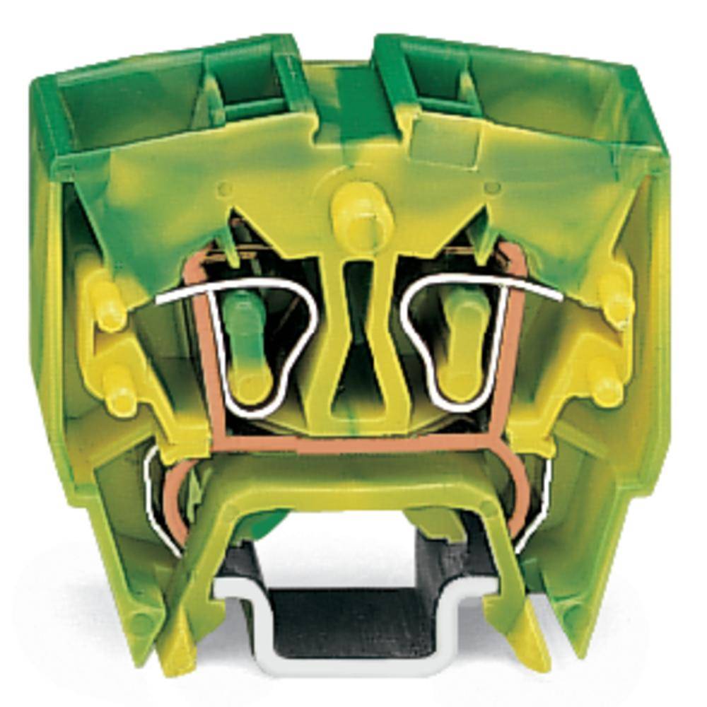 WAGO 264-727/999-950 Schutzleiterklemme 10 mm Zugfeder Belegung: PE Grün, Gelb 100 St.