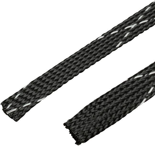 Panduit SE12PFR-TR0 Geflechtschlauch Schwarz PET 6.40 bis 2.40 mm Meterware