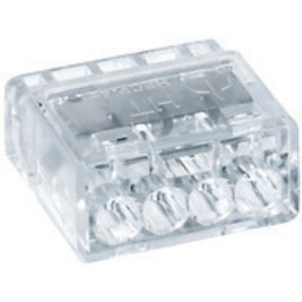 HellermannTyton Verbindungsklemme starr: 0.5-2.5mm² Polzahl: 4 HECP-4 Transparent HellermannTyton Verbindungsklemme starr: 0.5-2.5mm² Polzahl: 4 HECP-4 Transparent