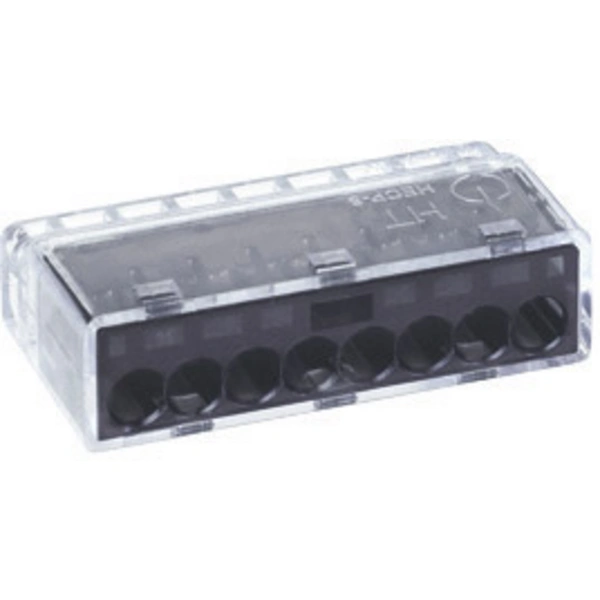 HellermannTyton Verbindungsklemme starr: 0.5-2.5mm² Polzahl: 8 HECP-8 Grau HellermannTyton Verbindungsklemme starr: 0.5-2.5mm² Polzahl: 8 HECP-8 Grau