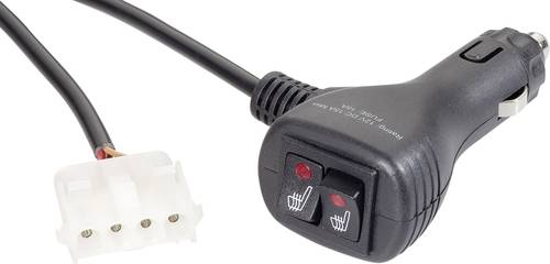 Kfz-Stecker zum Anschluss einer Sitzheizung inkl. Kabel Belastbarkeit Strom max.=15A