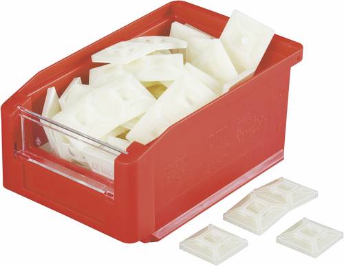 HellermannTyton MB4CA/S/-N66-NA-C1 Befestigungssockel selbstklebend, schraubbar 151-28449 4fach ein