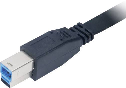 Akasa USB-Kabel USB 3.2 Gen1 (USB 3.0 / USB 3.1 Gen1) USB-A Stecker, USB-B Stecker 2.00 m Schwarz hochflexibel, vergoldete Steckkontakte