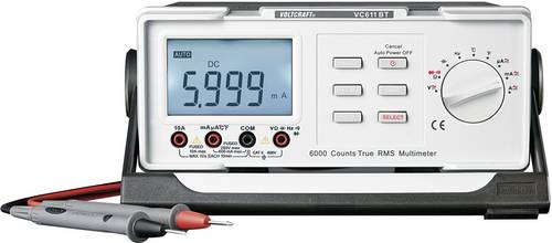 VOLTCRAFT VC611BT Tisch-Multimeter digital CAT II 600V Anzeige (Counts): 6000