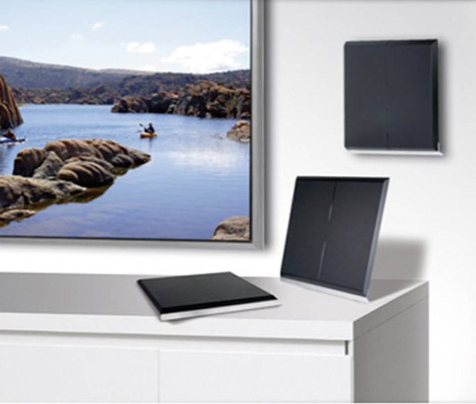 One For All SV 9395 Aktive DVB-T/T2 Flachantenne Innenbereich Verstärkung: 51 dB Schwarz, Silber (gebürstet)