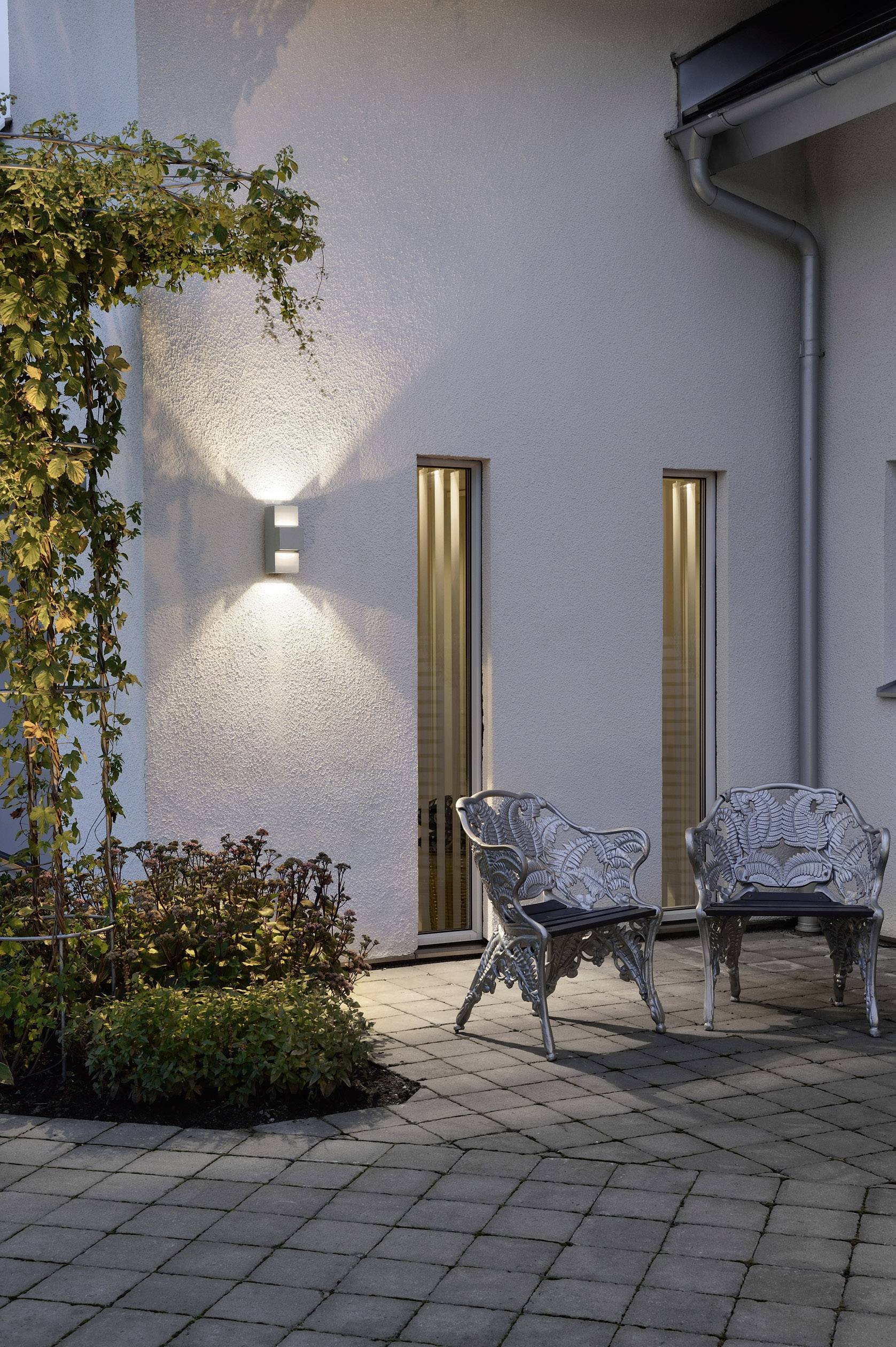 Konstsmide Imola Up & Down 7934-310 LED-Außenwandleuchte EEK: F (A - G) LED LED fest eingebaut 9W Silber-Grau